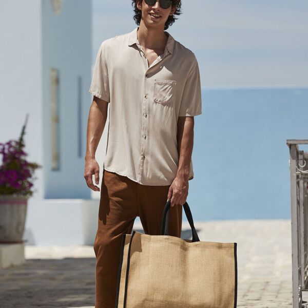 Natural starched jute market shopper Thumbnail